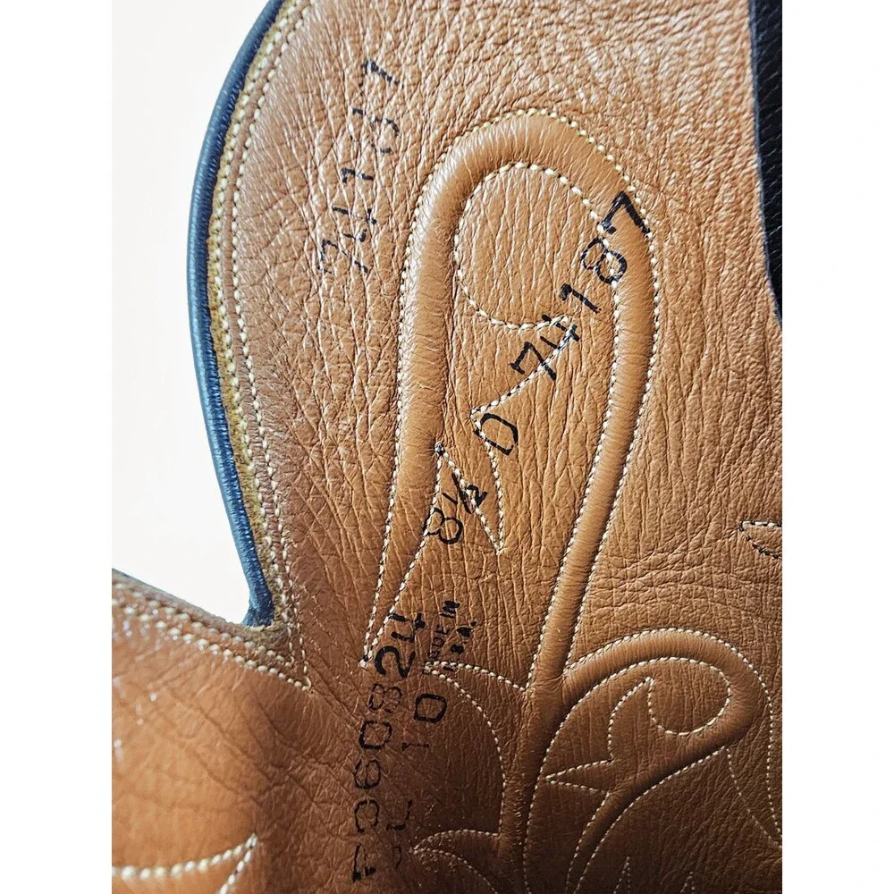 Lucchese 8.5 D Black Full Quil Ostrich Leather Cowboy Boots Proto Type Limited